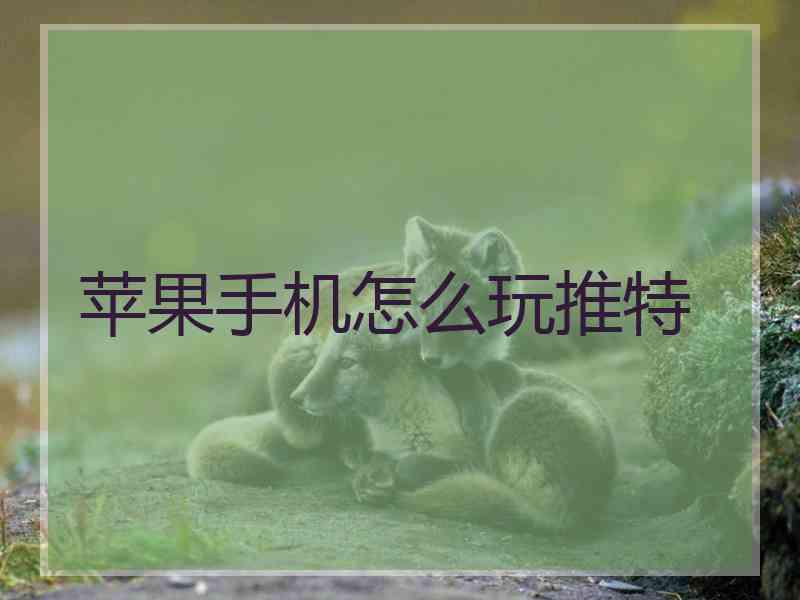 苹果手机怎么玩推特