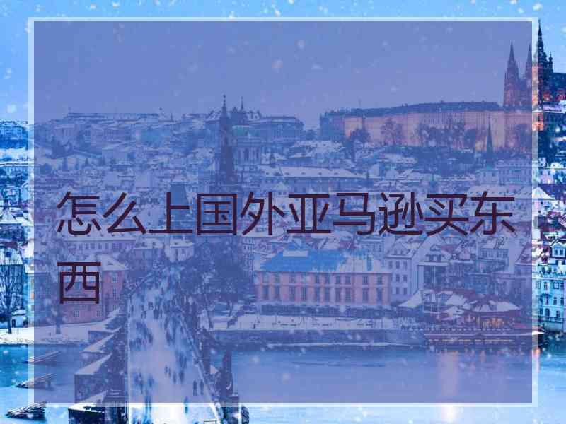 怎么上国外亚马逊买东西