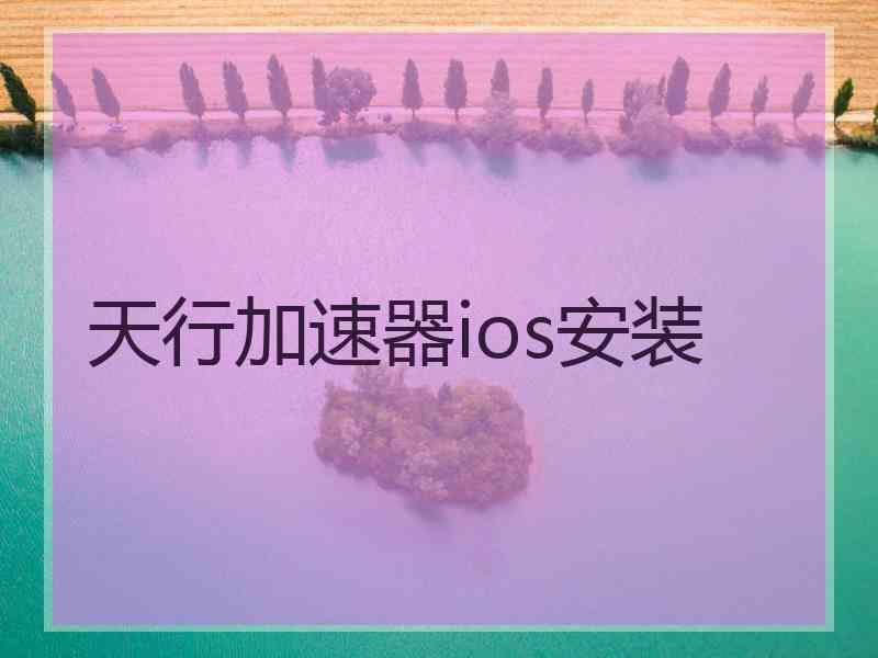 天行加速器ios安装
