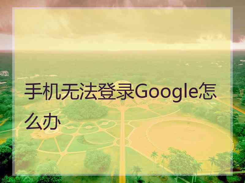手机无法登录Google怎么办