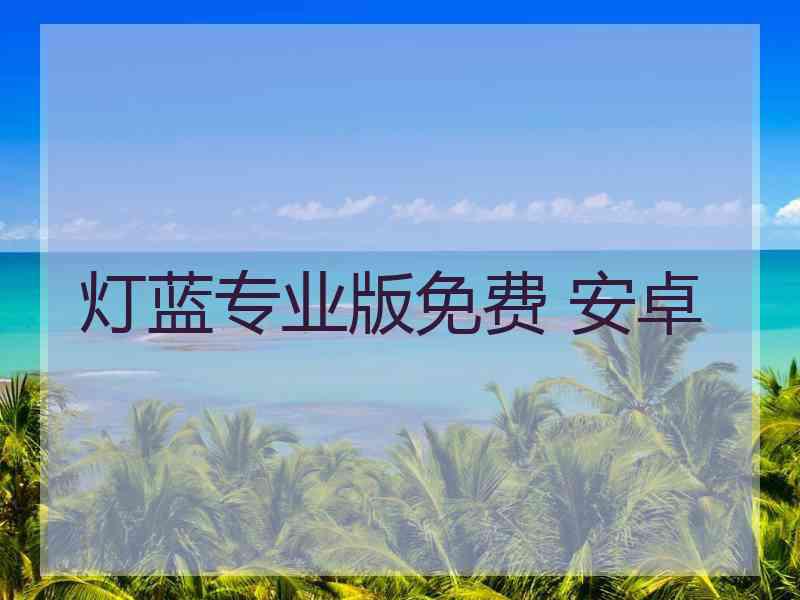 灯蓝专业版免费 安卓