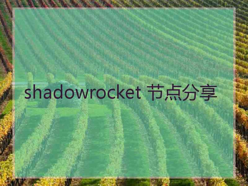 shadowrocket 节点分享
