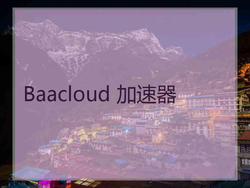 Baacloud 加速器