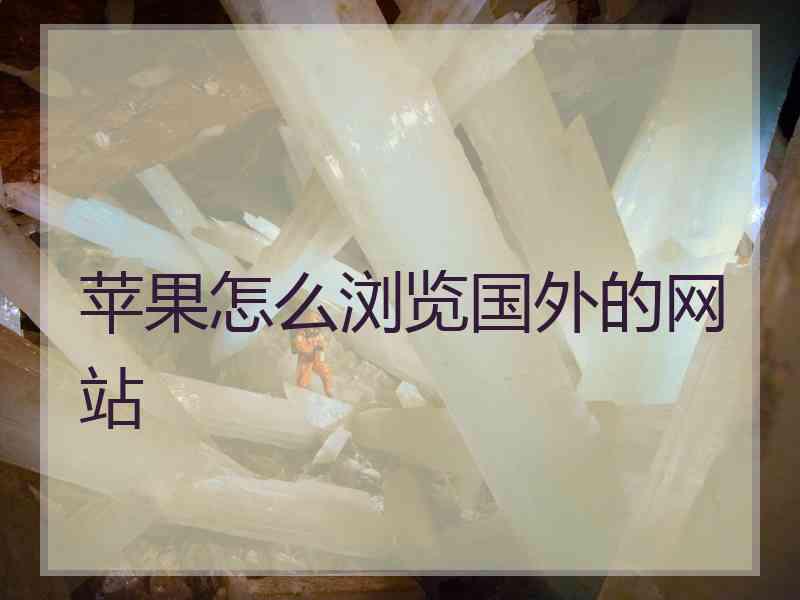 苹果怎么浏览国外的网站
