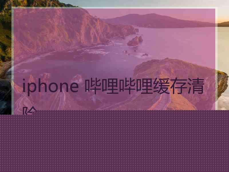 iphone 哔哩哔哩缓存清除