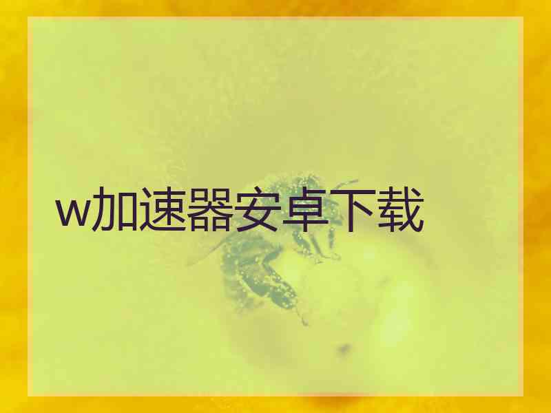 w加速器安卓下载
