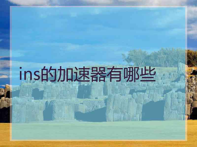 ins的加速器有哪些