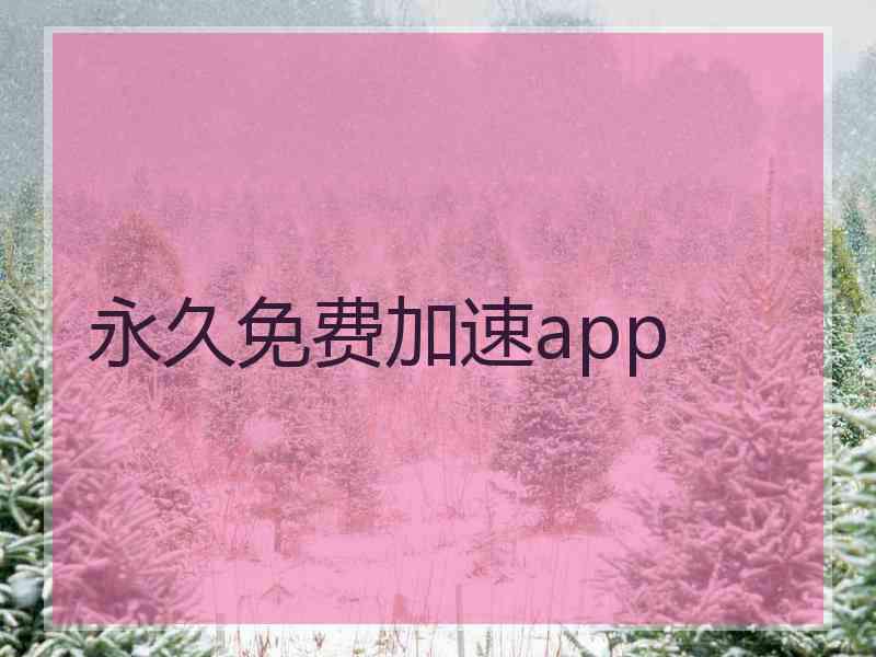 永久免费加速app