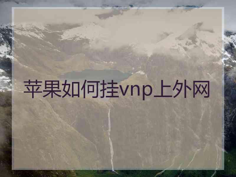 苹果如何挂vnp上外网
