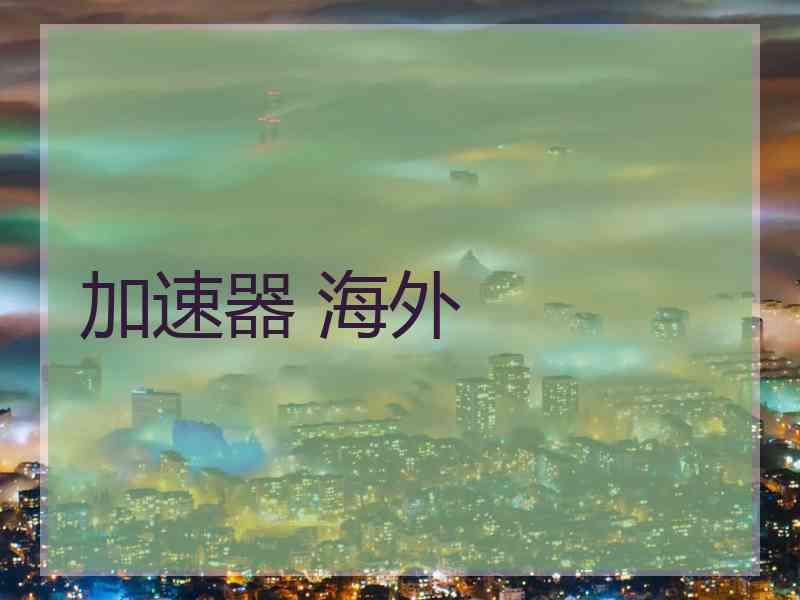 加速器 海外