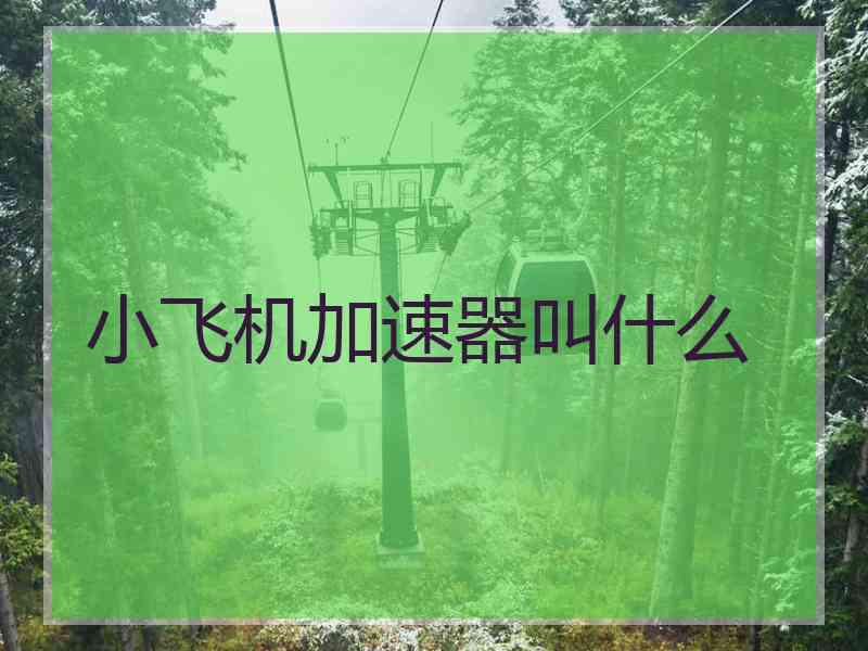 小飞机加速器叫什么