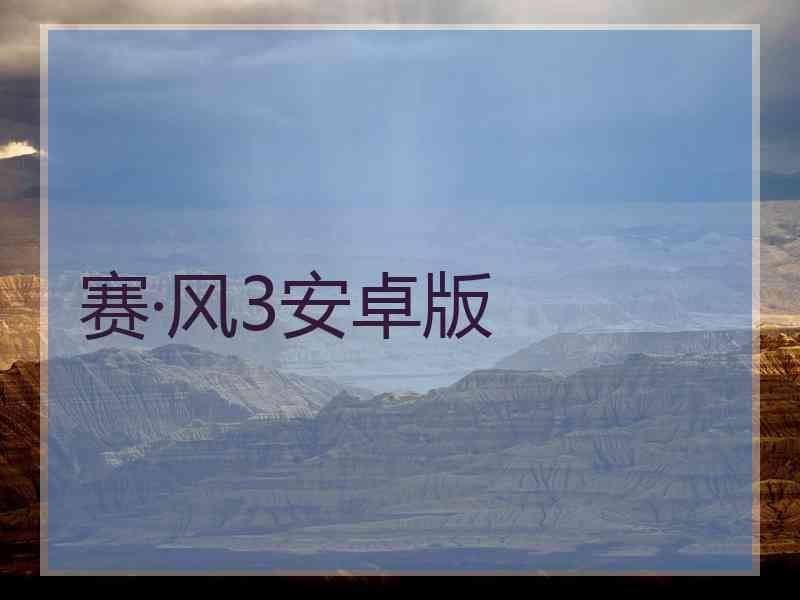 赛·风3安卓版