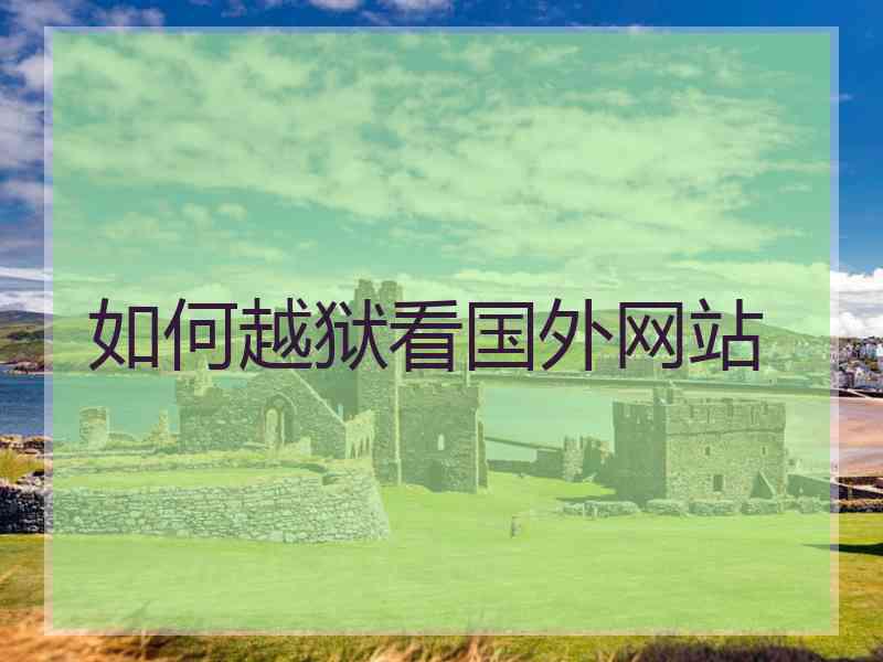 如何越狱看国外网站