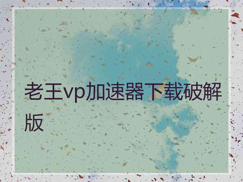 老王vp加速器下载破解版