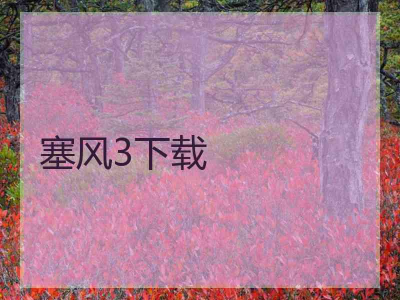塞风3下载