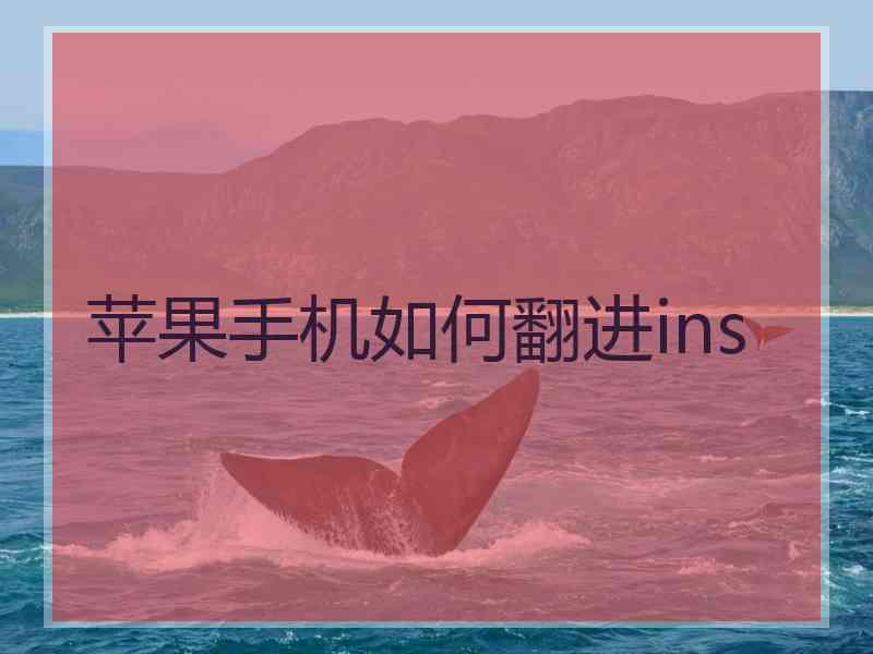 苹果手机如何翻进ins