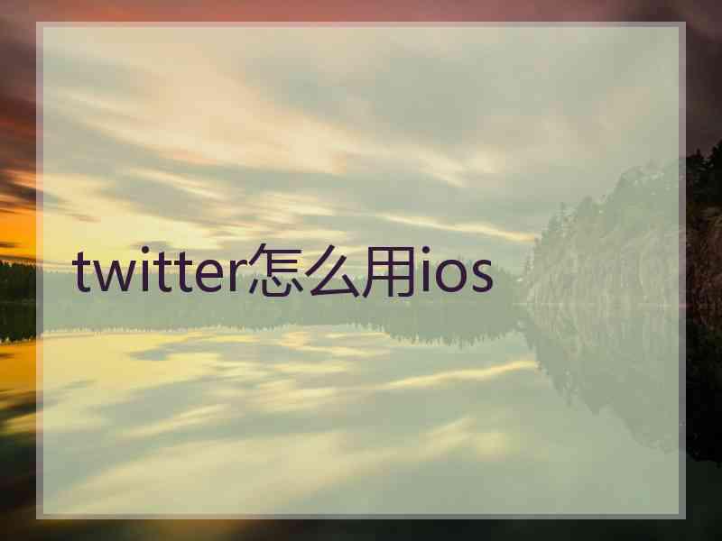 twitter怎么用ios