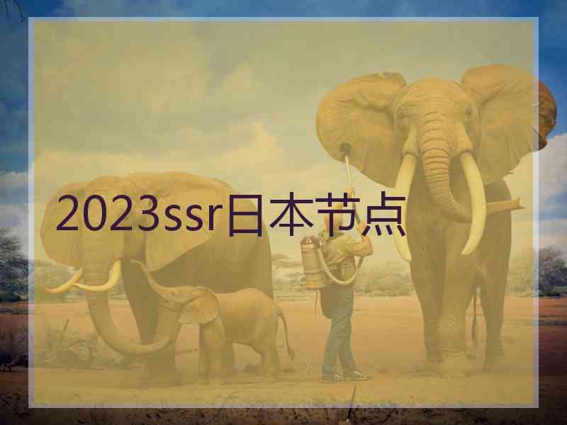 2023ssr日本节点