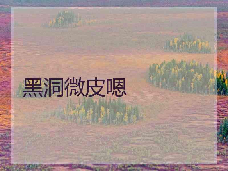 黑洞微皮嗯