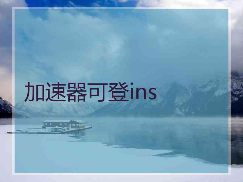 加速器可登ins