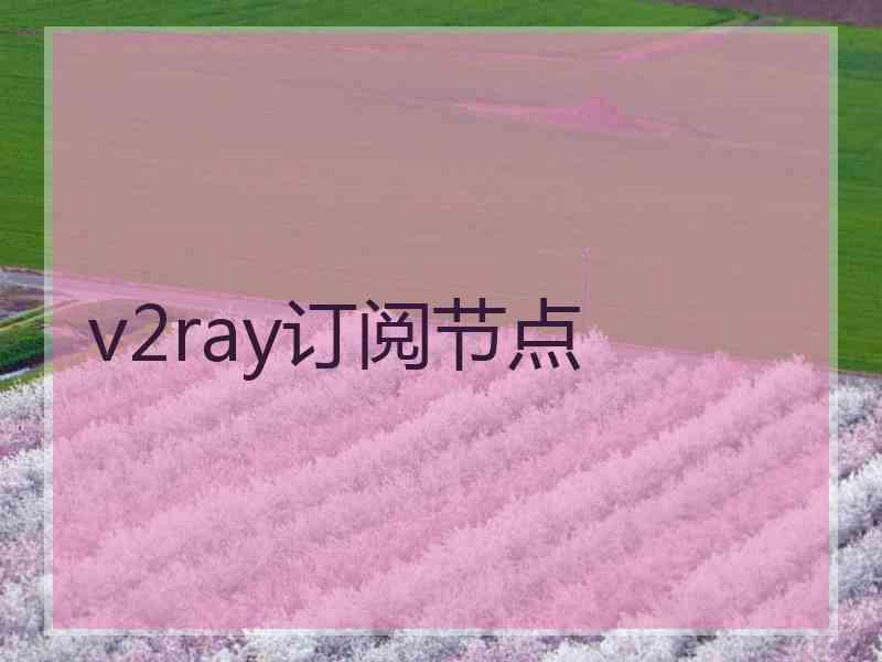 v2ray订阅节点
