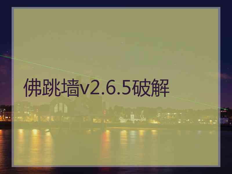 佛跳墙v2.6.5破解