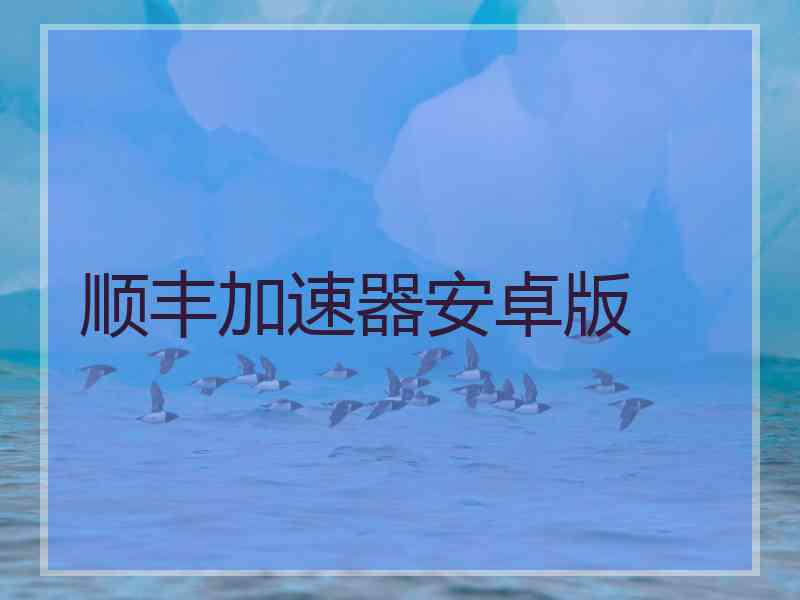 顺丰加速器安卓版