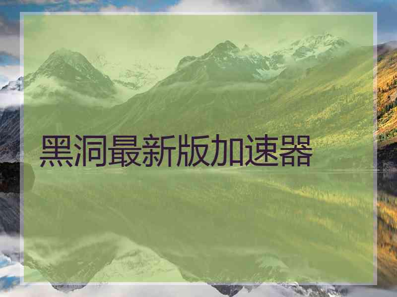 黑洞最新版加速器
