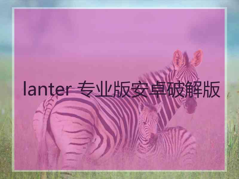 lanter 专业版安卓破解版