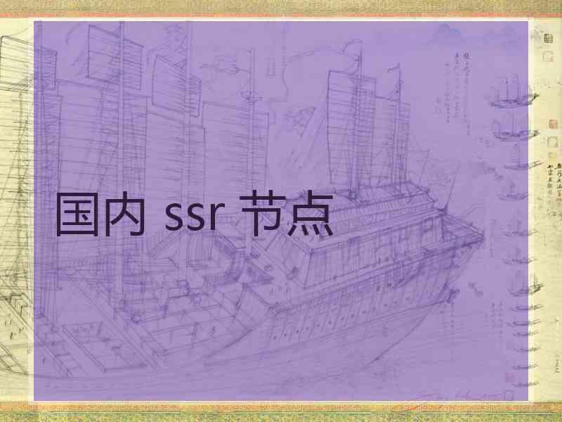 国内 ssr 节点