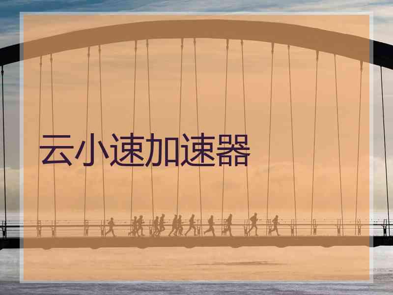 云小速加速器