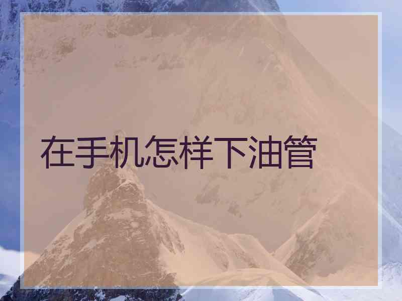 在手机怎样下油管