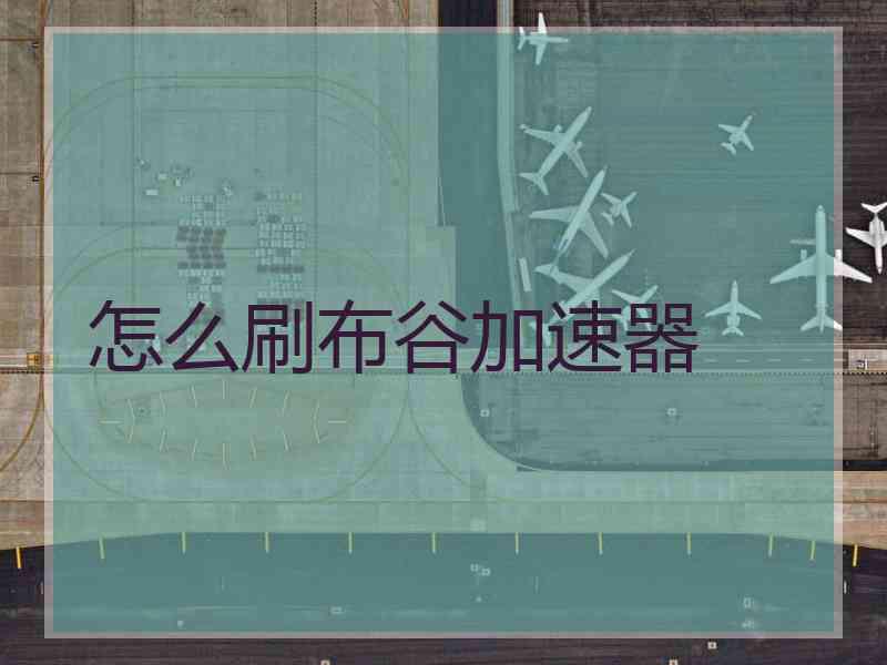 怎么刷布谷加速器