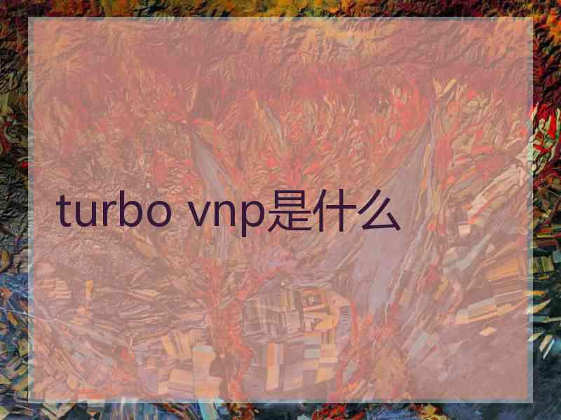 turbo vnp是什么
