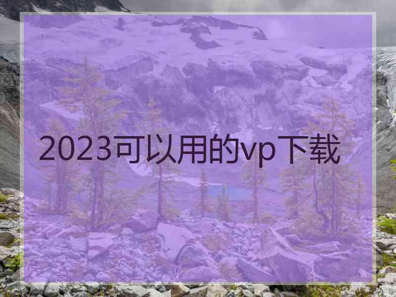 2023可以用的vp下载