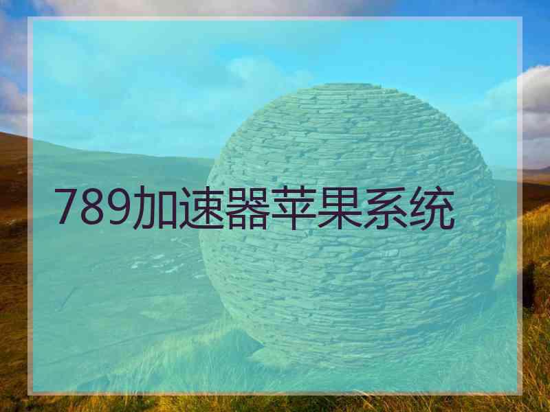 789加速器苹果系统