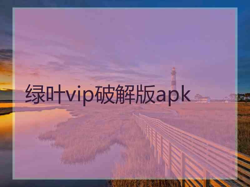 绿叶vip破解版apk