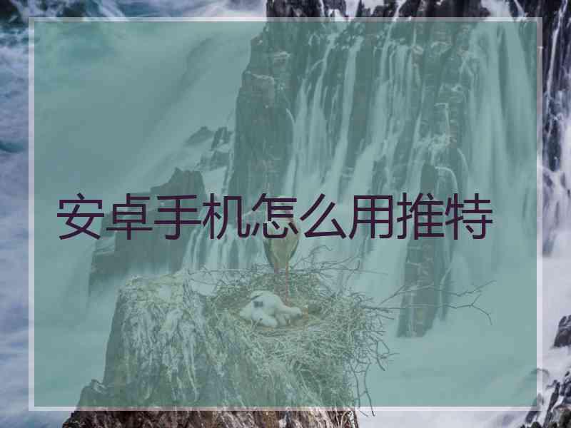 安卓手机怎么用推特