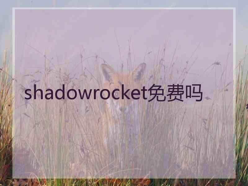shadowrocket免费吗