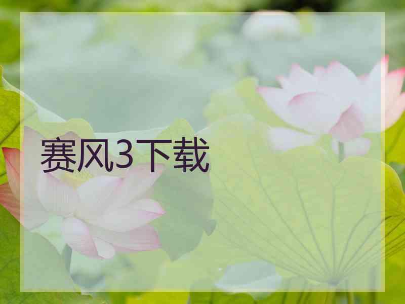 赛风3下载