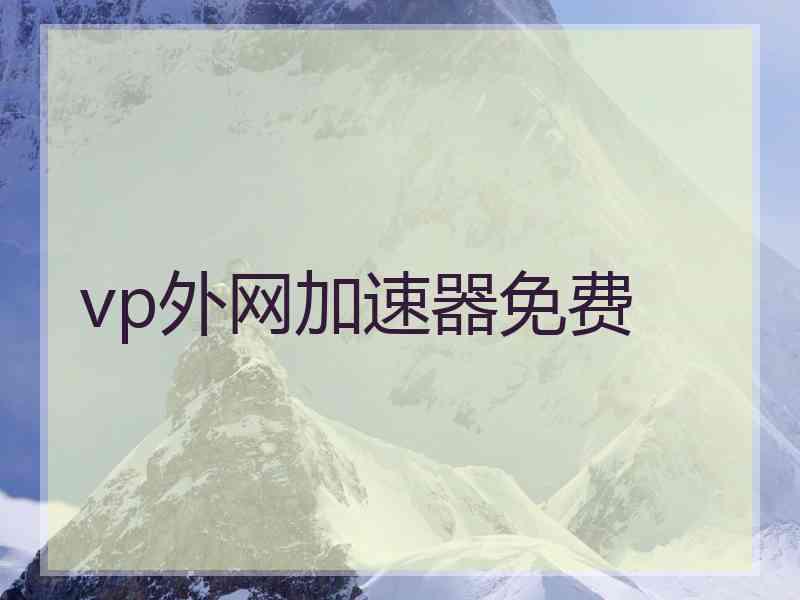 vp外网加速器免费