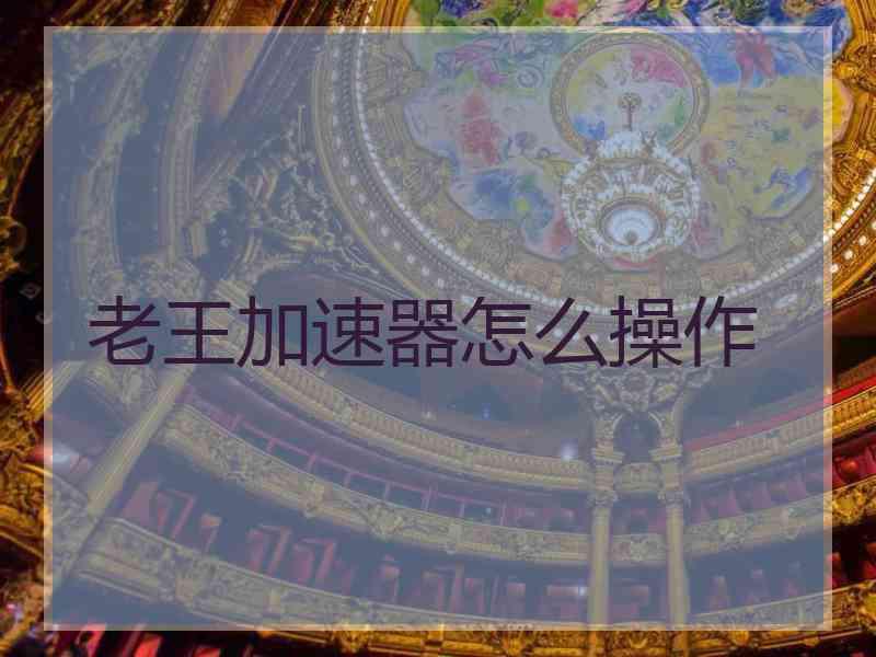 老王加速器怎么操作