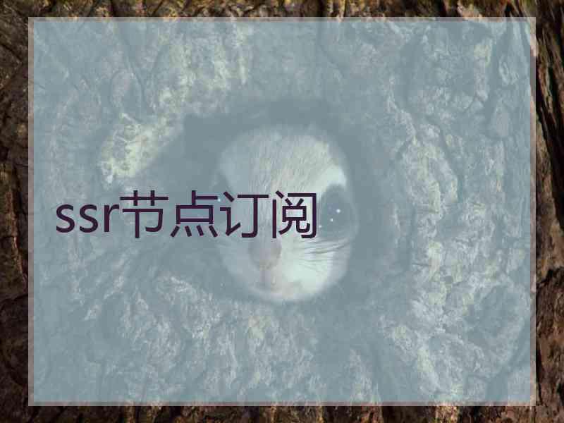 ssr节点订阅