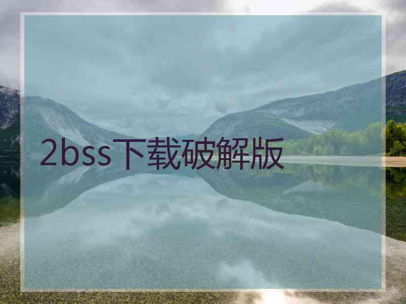2bss下载破解版