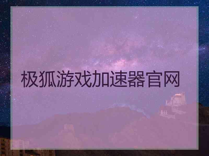 极狐游戏加速器官网