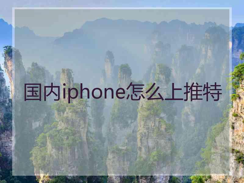 国内iphone怎么上推特