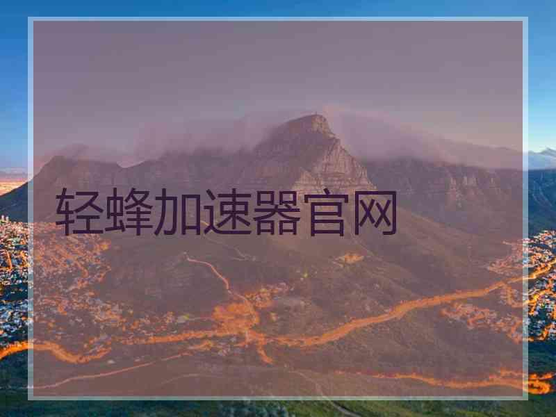 轻蜂加速器官网