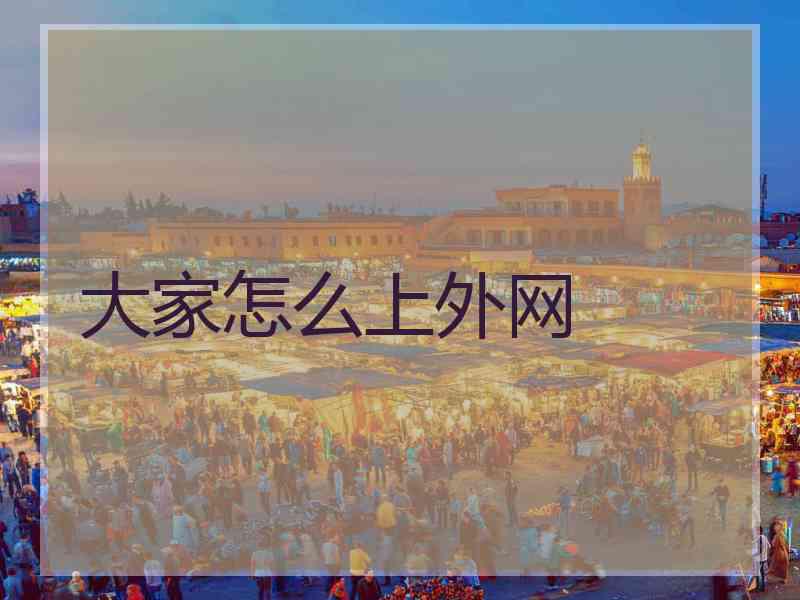 大家怎么上外网