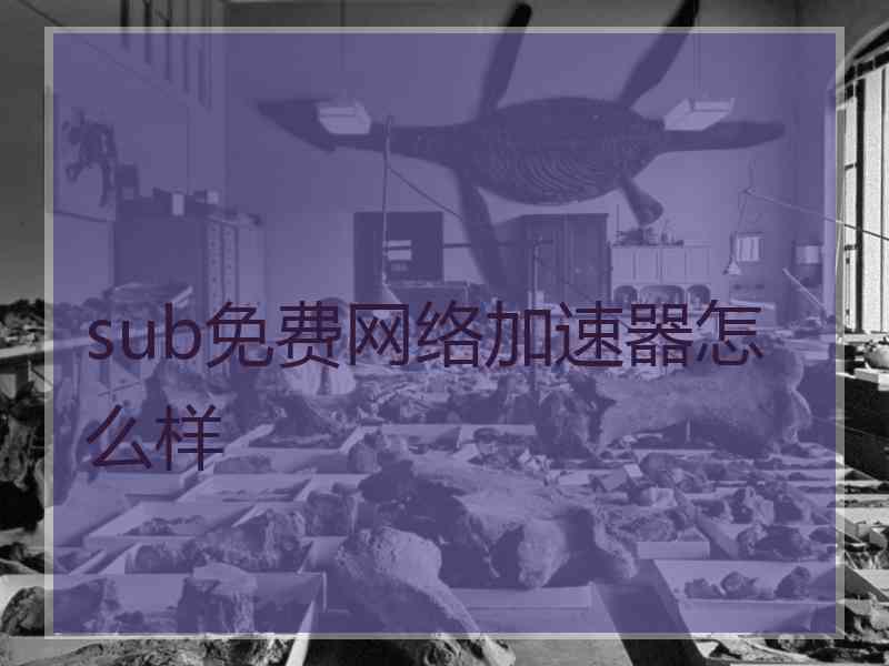 sub免费网络加速器怎么样