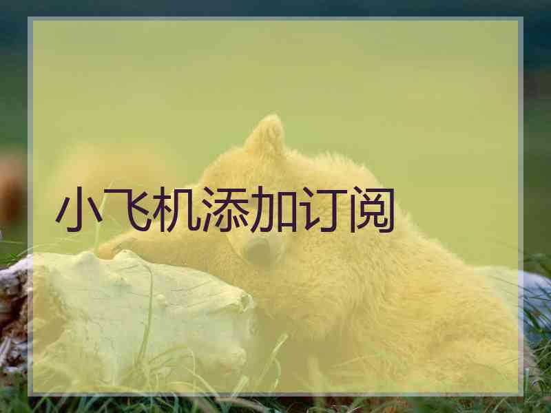 小飞机添加订阅